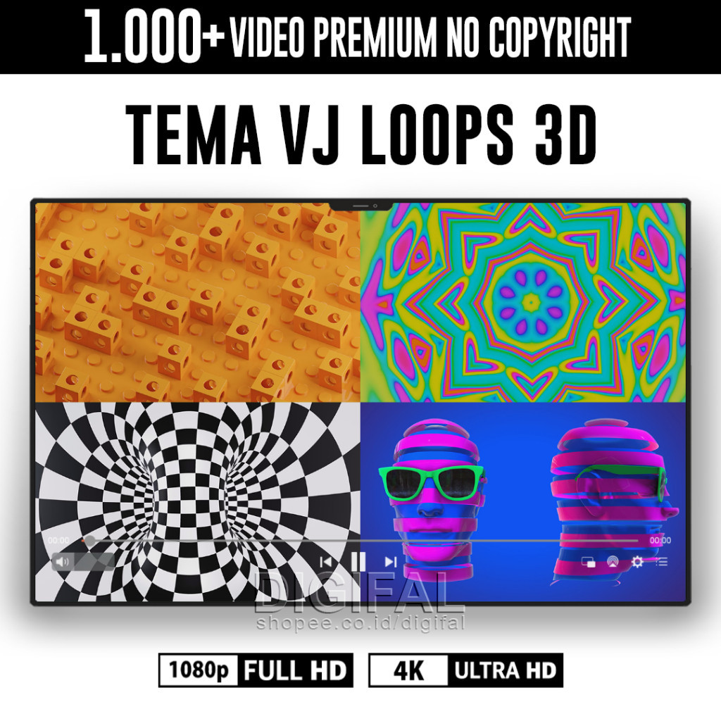 TEMA VJ LOOPS 4K & 3D 1000+ Video Stock Footage Landscape Premium