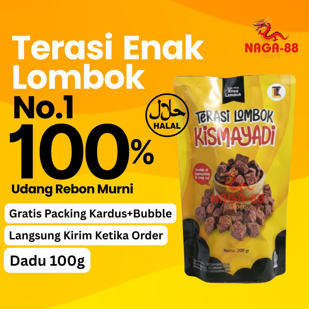 Terasi Matang Pouch 100g Oleh Oleh Khas Lombok | Terasi Enak Siap Pakai | Terasi Merah Matang