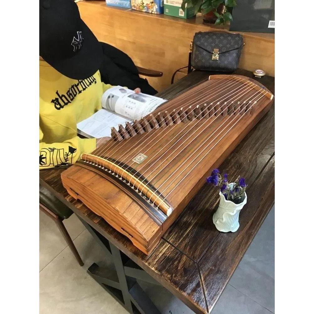 21string Mini Guzheng 75cm Portable Beginners Sound Therapy Playing Guzheng Yoga Metation Musical St
