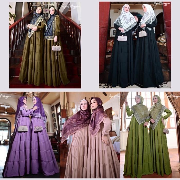 Melur Set Syari by Agoest Hanggono,Gamis Syari simple pesta muslim