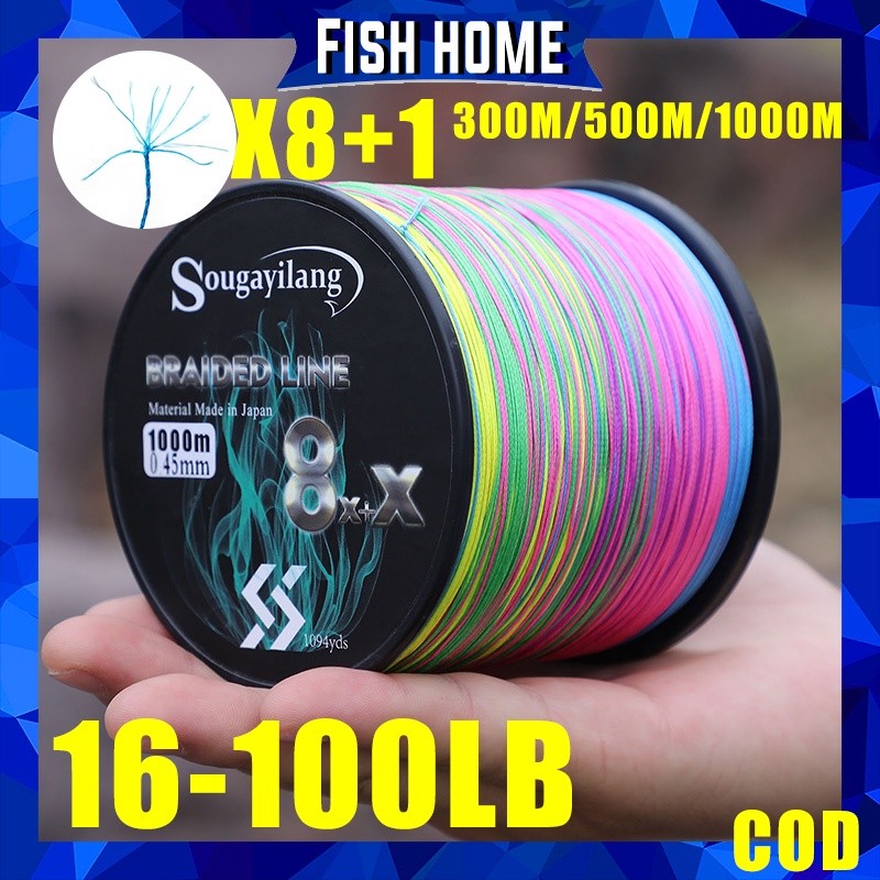 Sougayilang Senar pe Pancing Kuat Senar Pancing 300M 500M 1000M PE 8+X Stands Braided  Helai Tali Pa