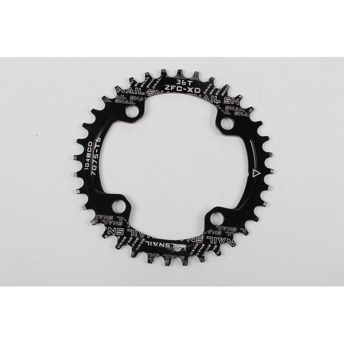 snail chain ring 36T BCD 104 Narrow wide Chainring BCD 104mm 36T Sepeda - Hitam