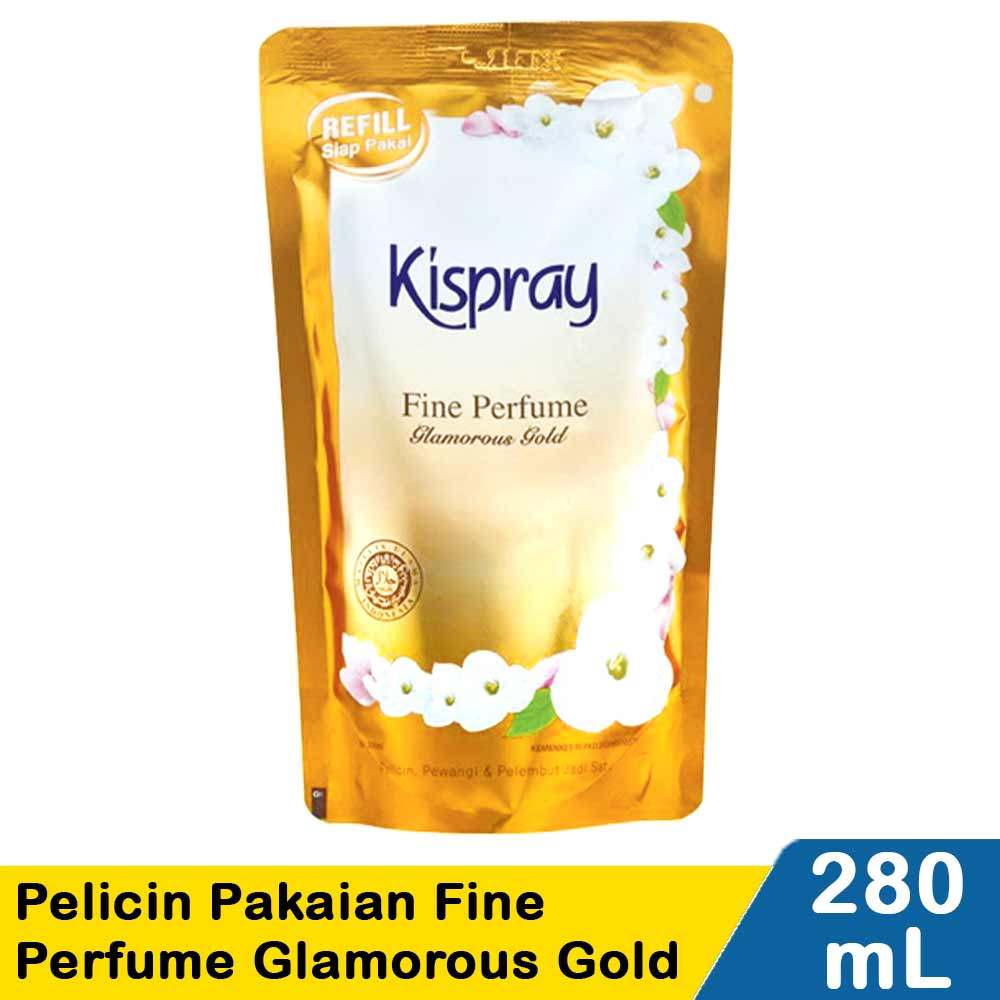 KISPRAY PELICIN PAKAIAN FINE PERFUME GLAMOROUS GOLD 300/280mL