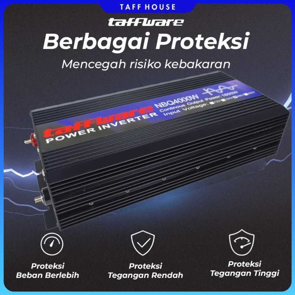 Taffware Power Inverter Mobil Pure Sine Wave DC 48V to AC 220V 4000W - NBQ4000W