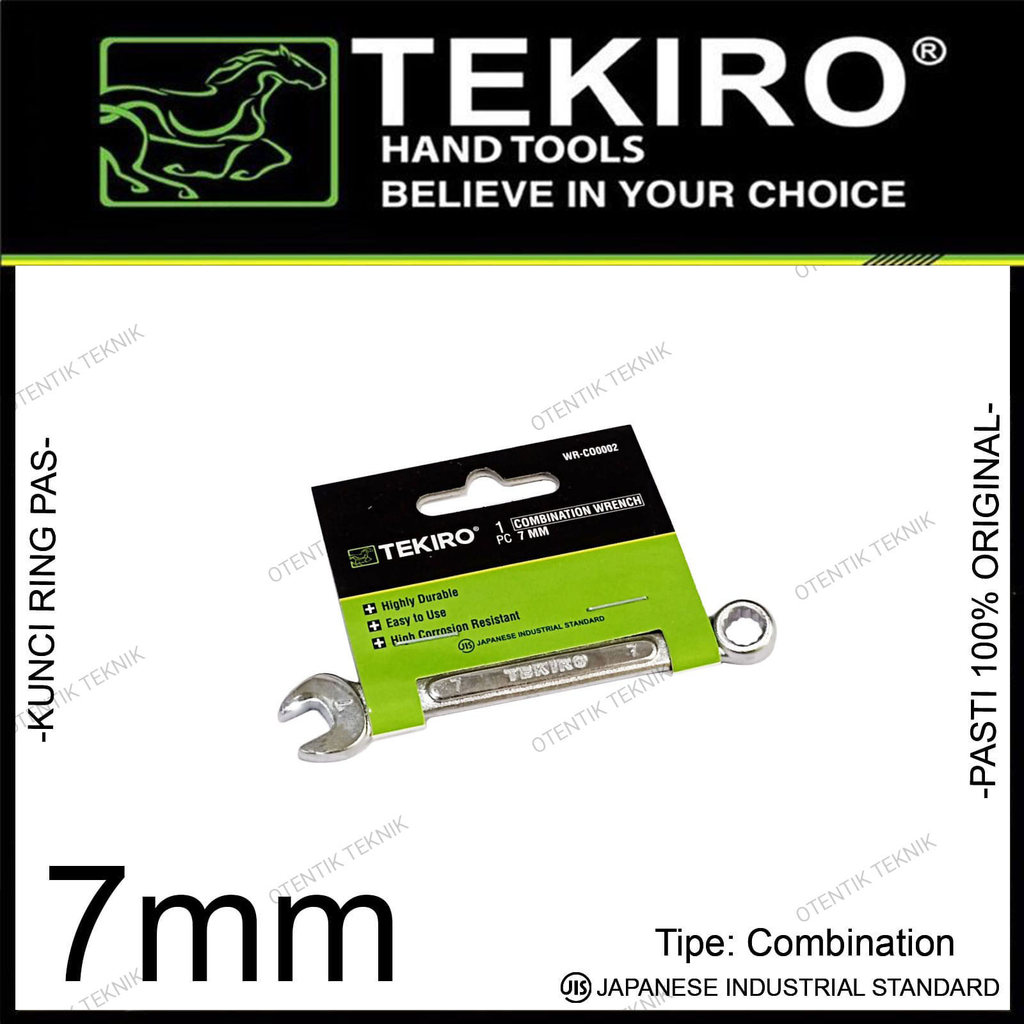 TEKIRO KUNCI RINGPAS 7 MM - RING PAS 7MM - KUNCI KOMBINASI 7 MM - COMBINATION WRENCH 7MM ORIGINAL