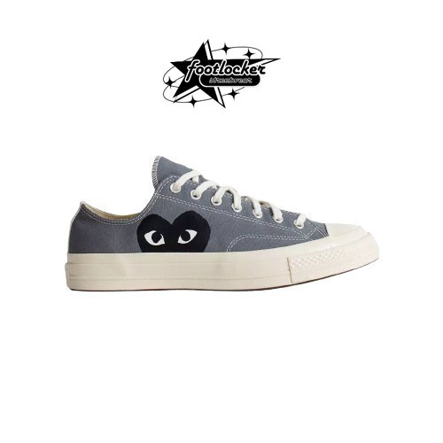 Sepatu Converse 70s CTAS LOW x CDG PLAY Steel Grey  Original   Unisex