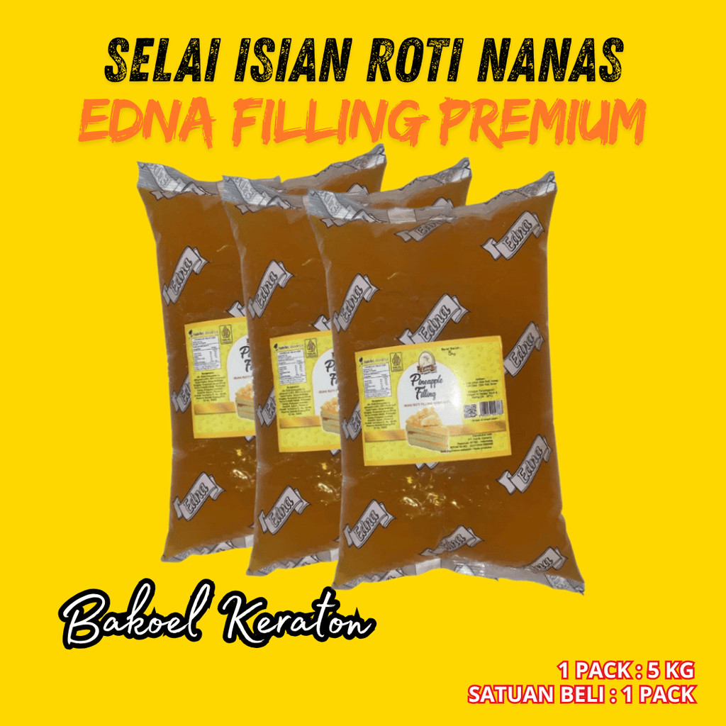 ( 1 PACK 5KG ) EDNA FILLING PREMIUM PINEAPPLE / ISIAN OLESAN ROTI SELAI NANAS