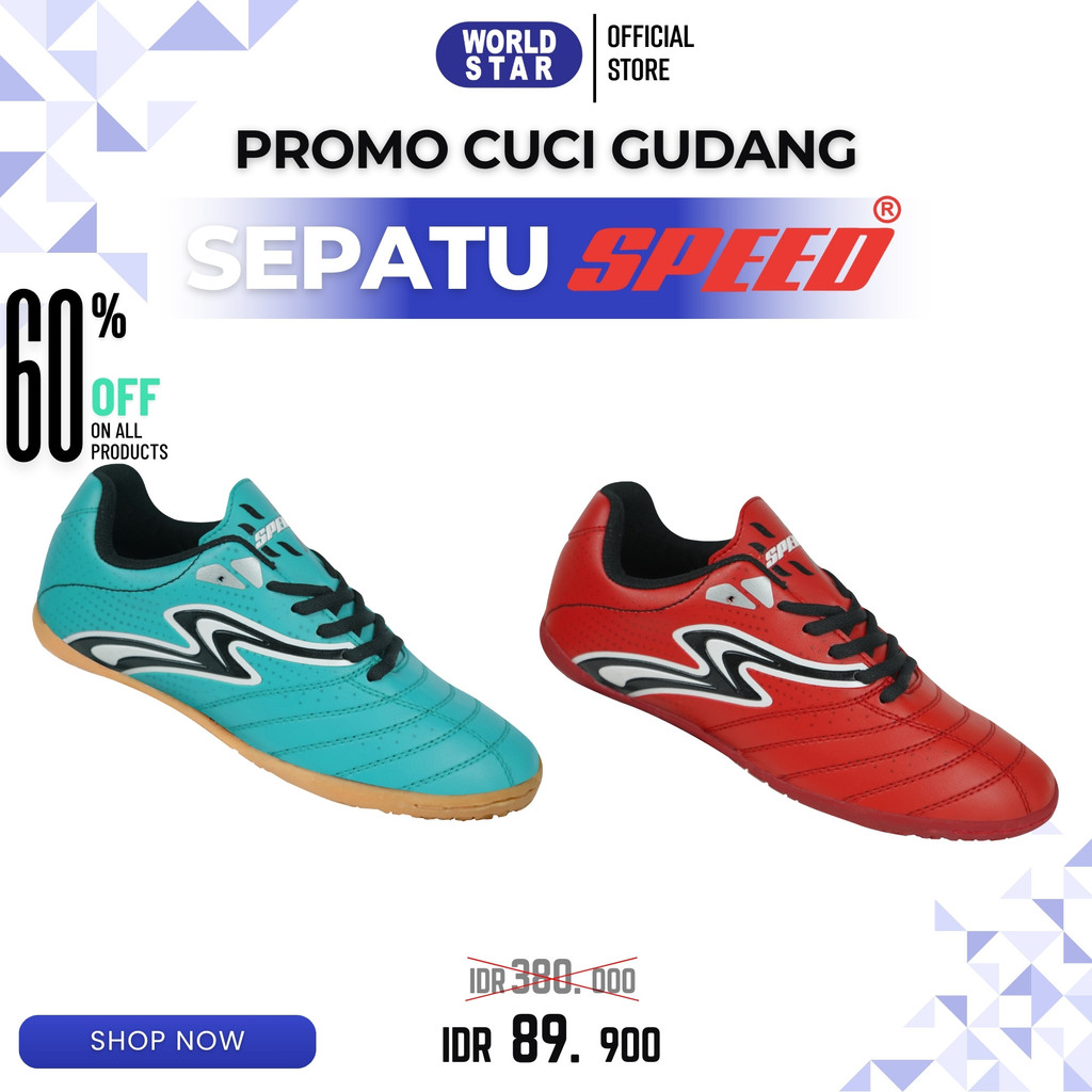 CUCI GUDANG SEPATU FUTSAL SPEED 100% ORIGINAL |  FUTSAL ANAK DEWASA 34-42