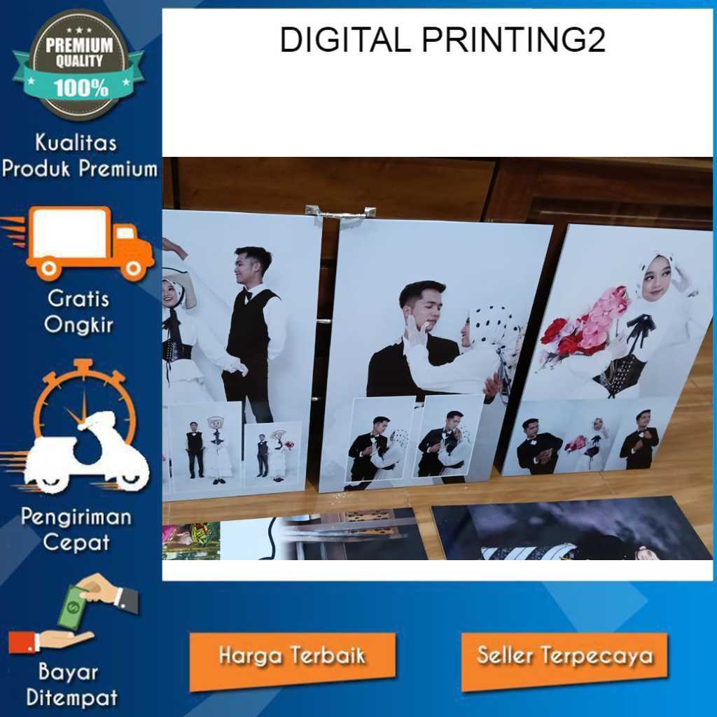 TERMURAH Cetak Foto  Ukuran 40x60 + Bingkai MDF CEtak Foto Jumbo Bingkai MDF 40x60 cm