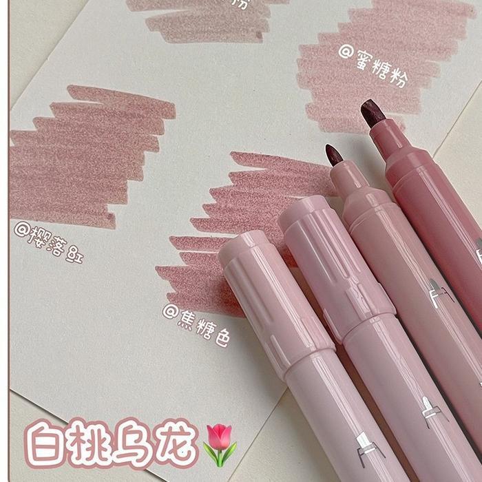 Highlighter Set FLUORESCENT PEN Edition Pastel Colours Isi 4 Pcs/ Pack - LILAC