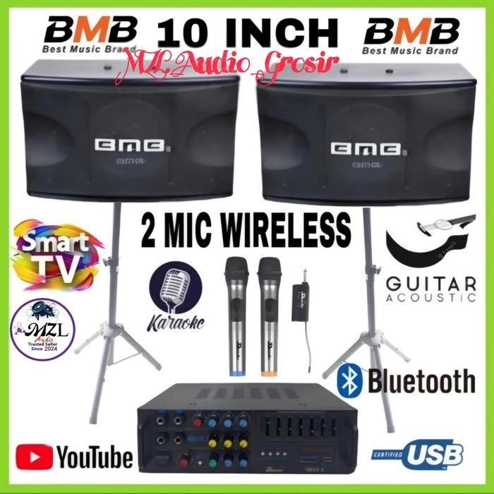 Paket karaoke BMB 10 inch cs 450 v ampli bluetooth