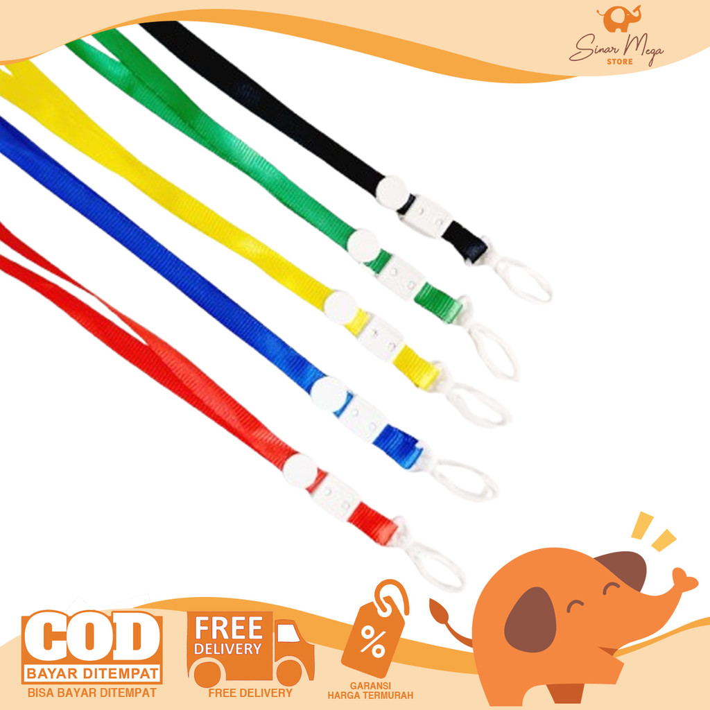 TOPLA Tali Lanyard ID Card Oval Plastik | Tali ID Card Plastik Name Tag Holder | Papan Name Tag