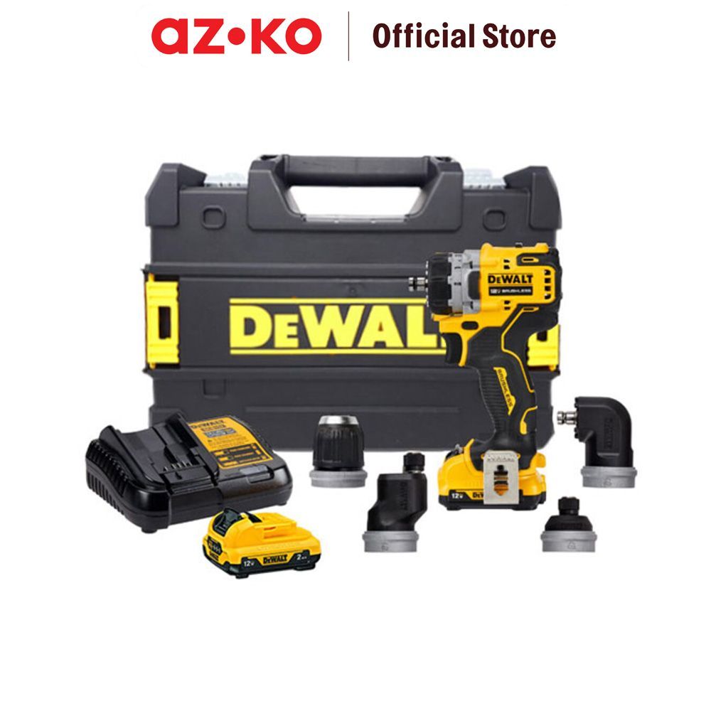 AZKO Dewalt Bor Cordless Multi Head 12 Volt DCD703D2-B1 - Mix Cordless Drill Electric Alat Pembuat L