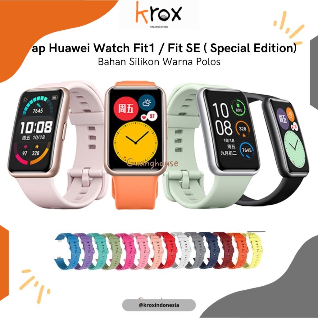 Strap Huawei Watch Fit SE Silicone Tali Jam Huawei Watch Fit / Fit SE Special Edition Bahan Silicone