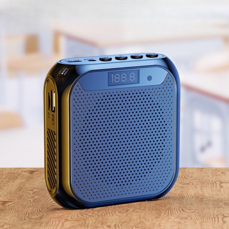 Megaphone Karaoke Mini Speaker Pinggang Portable dengan Mic Headset & Kabel Audio