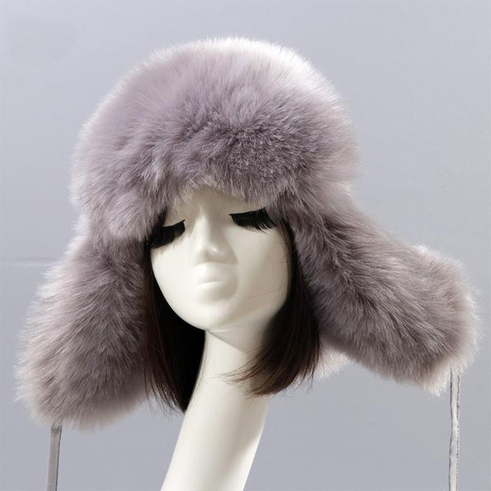 Gadis Topi Mewah Wanita Faux Fur Hat Lady Windproof Winter Hat Topi