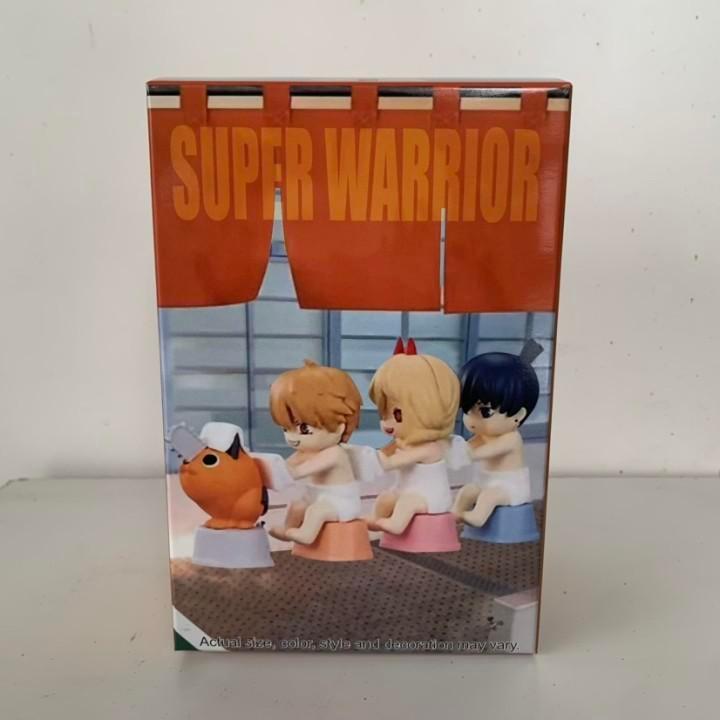 Action Figure Chainsaw Man Denji Power Aki Pochita Bath Shower Onsen