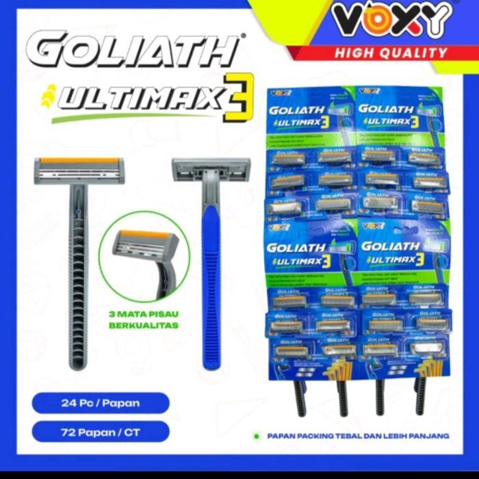 Goliath Ultimax3 Silet Cukuran Mata 3 isi 24 Pcs Plastik  Kualitas Tinggi
