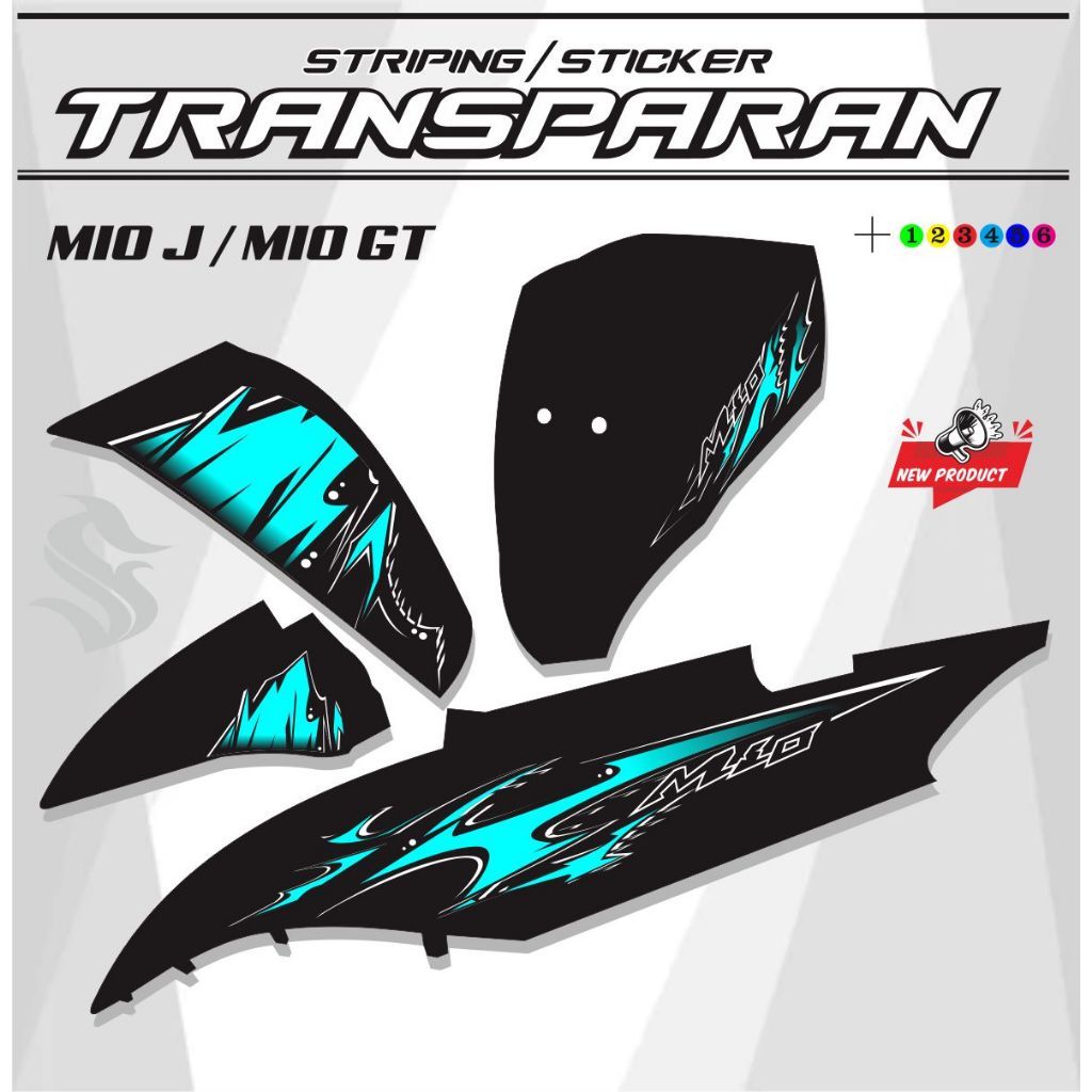 STIKER MIO GT / STIKER TRANSPARAN MIO J STRIPING VARIASI VARIASI MOTOR