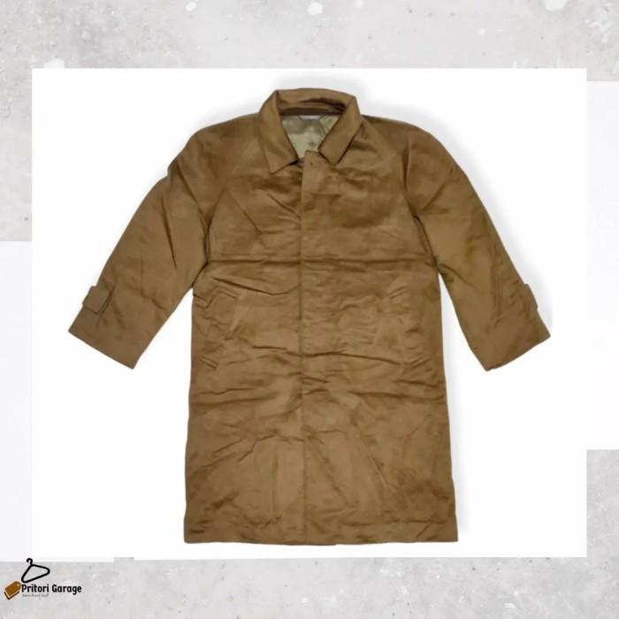 Parka Long Coat Suede Leather Tailored Jacket Donato Vinci Italy Brown