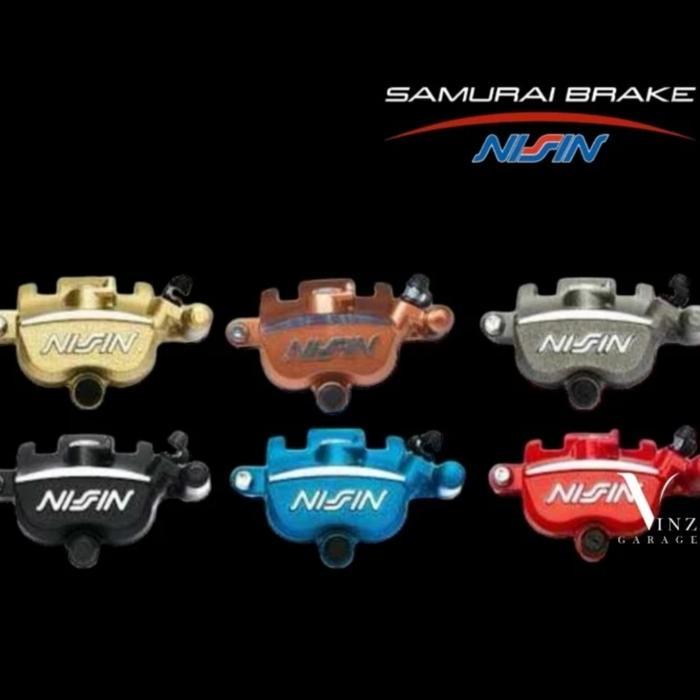 Kaliper 2 Piston Nissin Ninja RR Depan Original Nissin Samurai - Emas