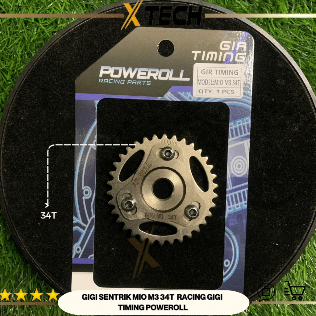 GIGI SENTRIK MIO M3 MIO LAMA/SENTRIK GESER MIO FINO/MIO SOUL/MIO M3 34T RACING GIGI TIMING POWEROLL