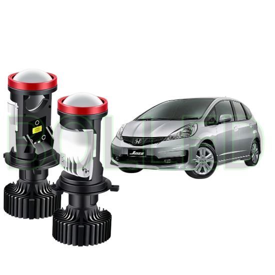 2pcs Lampu Utama LED H4 Projector High Power Mobil Honda Jazz GE8 2008 2013 BLD