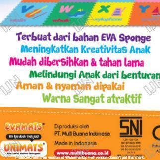 Karpet Evamat Puzzle Abjad Gambar