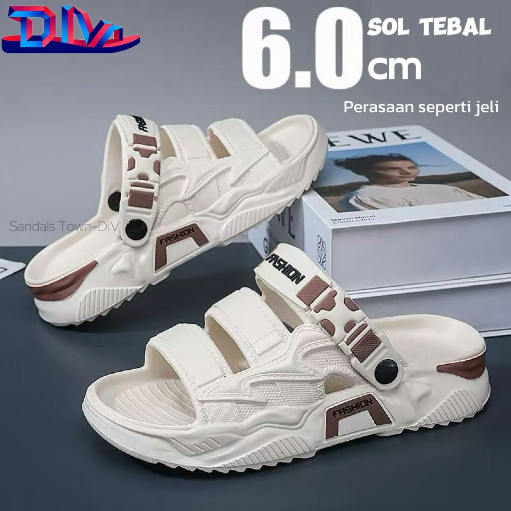 2025 Sandal Pria Premium Model Korea Baim Sendal jibbitz Baim Cowok Korea Style Sandal jelly
