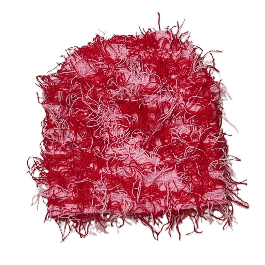 Distressed Balaclava Beanie Hat Embroidery Private Woven Tag Label Grassy Distressed Knit Ski Mask