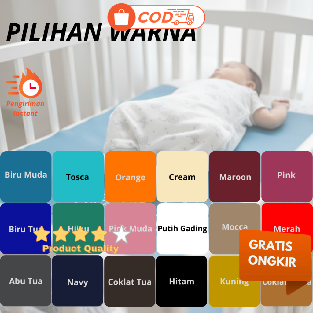 Perlak Bayi Laki-Laki Anti Ompol – Alas Kasur Waterproof Untuk Bayi, Anak, dan Lansia