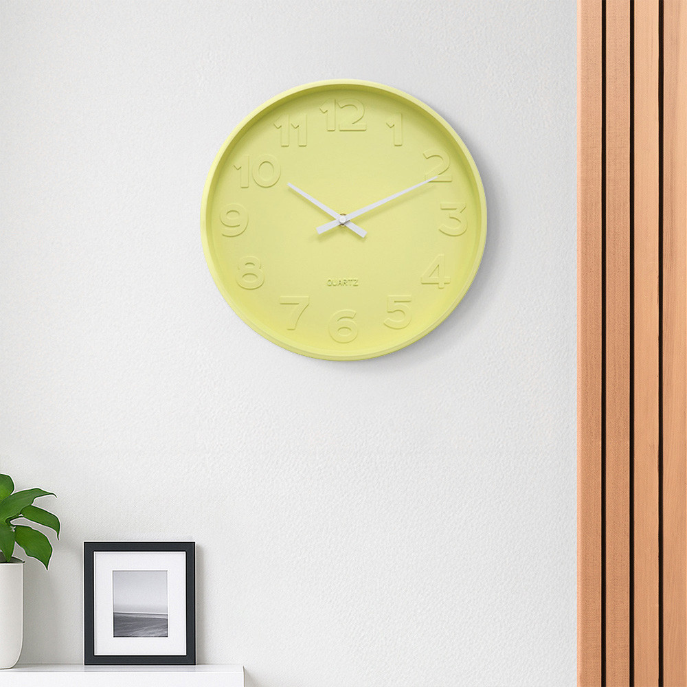 Informa 30 cm Jam Dinding 19Yl - Kuning Wall Clock Jam Tembok Aesthetic Dekorasi Rumah Hiasan Dindin