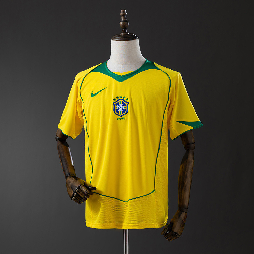 Jersey Retro 2004/06 Brazil home T shirt pria