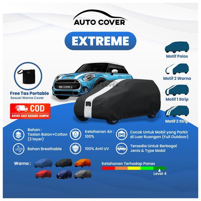 PROMO  Autocover Indonesia Cover Mobil Body Car EXTREME Polos Strip 1 2 Mantel Sarung Selimut Tutup 