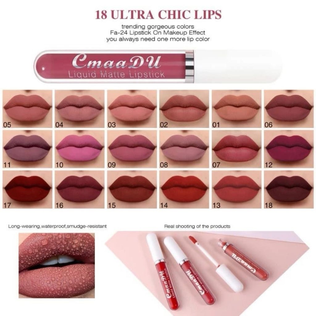 LIP CREAM MATTE CMAADU LIQUID MATTE LIPSTICK MINI LIPSTIK CMAADU