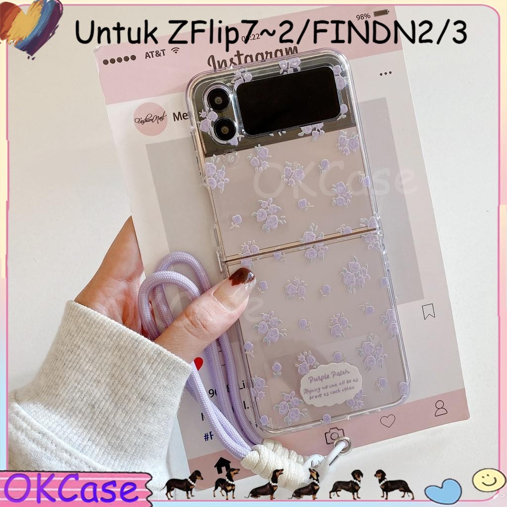 Casing HP Lipat Samsung Z Flip & OPPO N Flip Aesthetic Elegan | Z Flip 7 6 5 4 3 2 F7070 F711 W23 W2