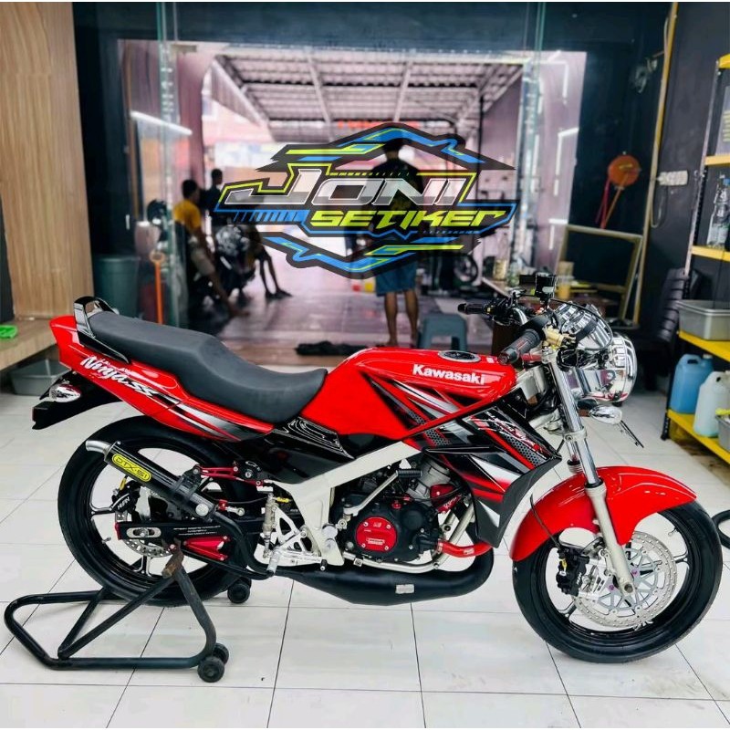 STIKER STRIPING ORI KAWASAKI NINJA SS MERAH 2013 STIKER NINJA SS 2013 MERAH SETIKER NINJA ORI COD