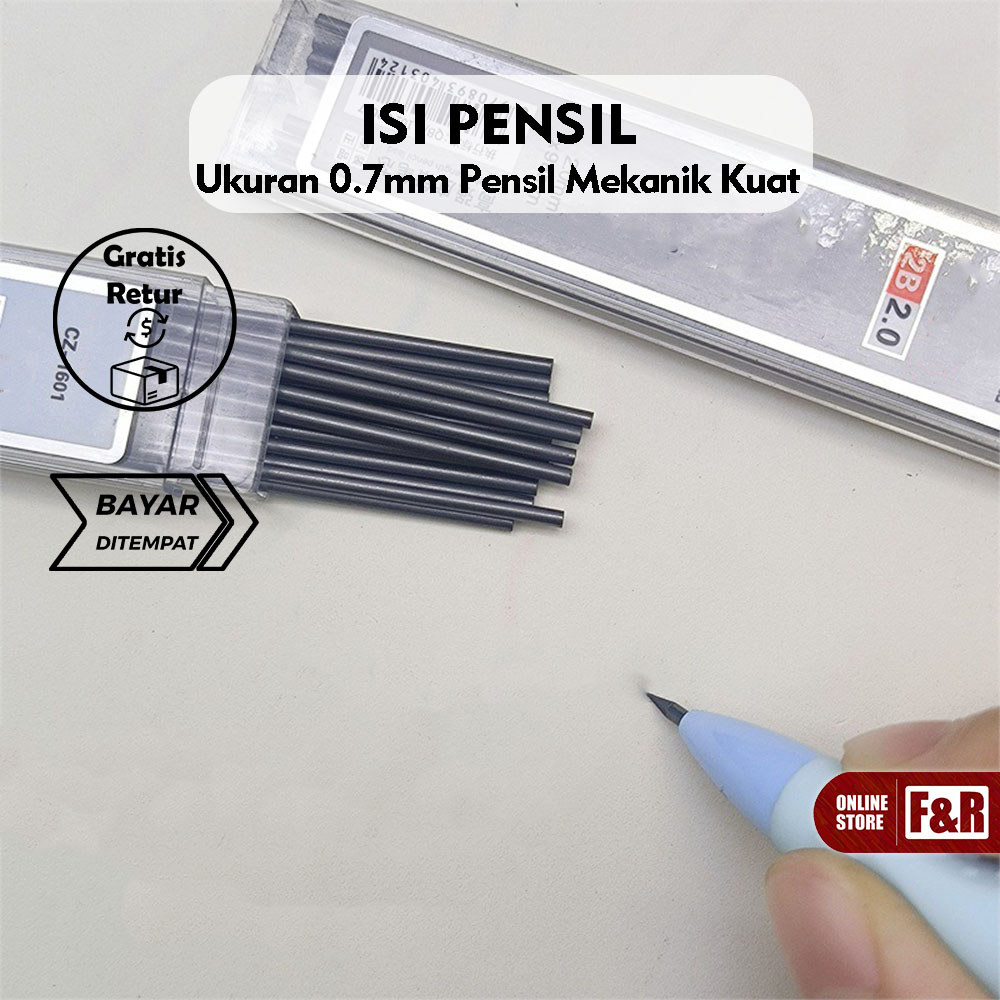 Refill Pensil Berkualitas Tinggi Isi Pensil Mekanik 0.7mm Warna Hitam Tebal Isi Pensil Mekanik 0.7mm