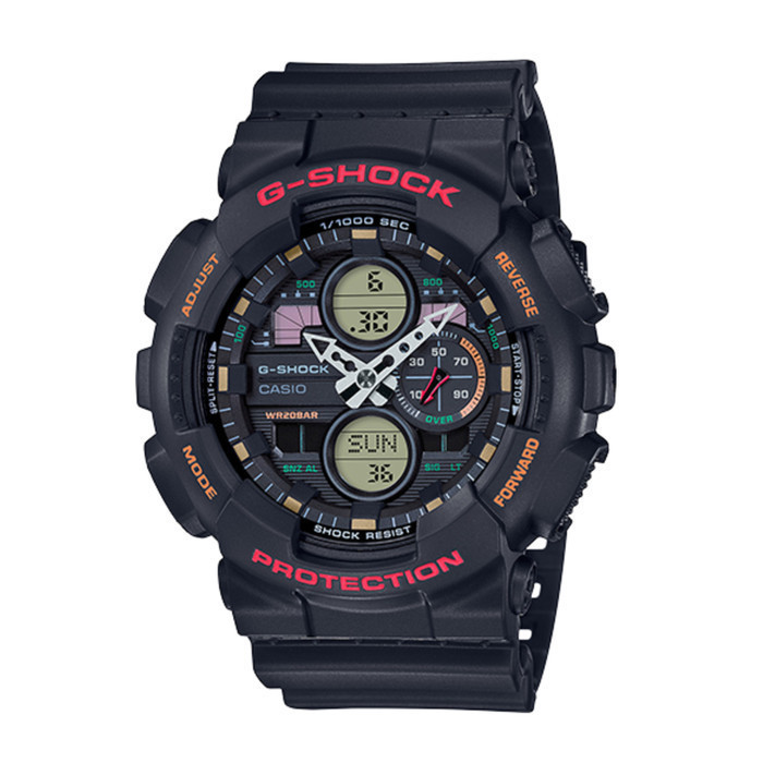 JAM TANGAN PRIA CASIO G-SHOCK GA140-1A4 GA-140-1A4 ANALOG DIGITAL RESIN STRAP ORIGINAL