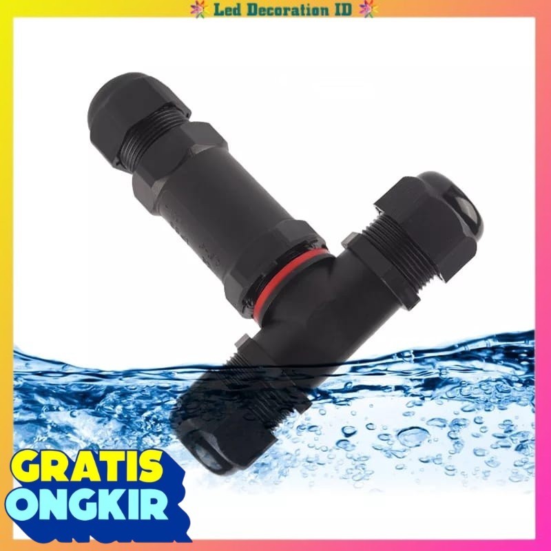 SAMBUNGAN KONEKTOR KABEL WATERPROOF IP68 / SAMBUNGAN KABEL BENTUK T