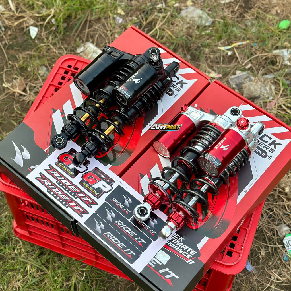 SHOCK SKOK GP HYPERLOP MERAH & HITAM AS GOLD UK 320mm