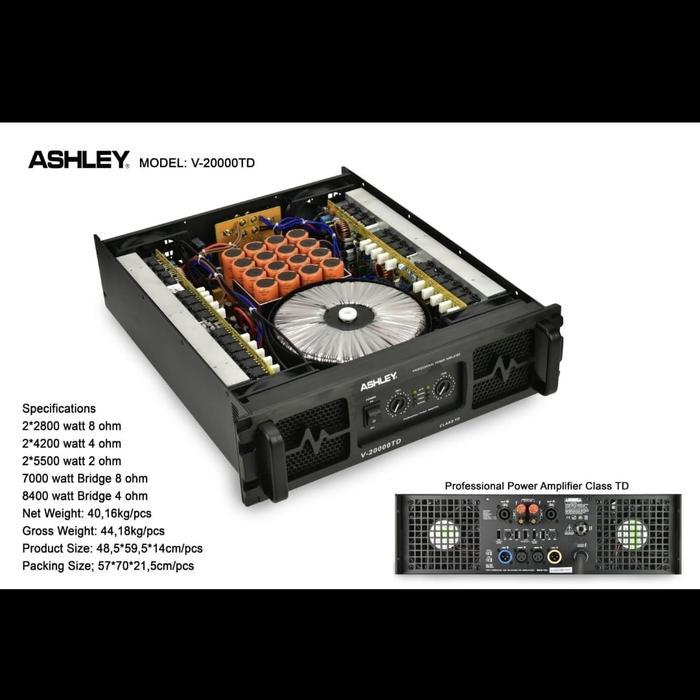 POWER AMPLIFIER ASHLEY V 20000 TD/ POWER AMPLI ASHLEY V20000TD CLASS TD
