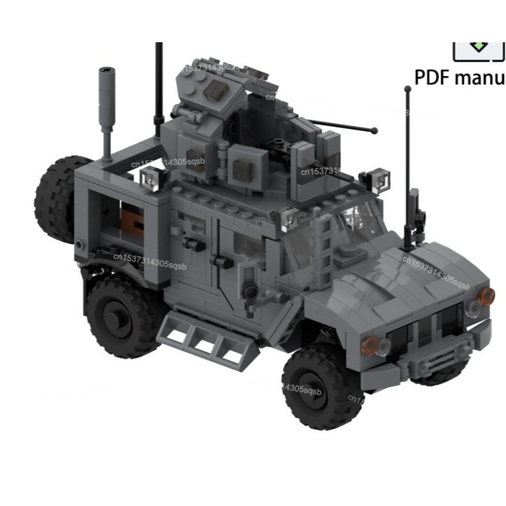 Military Light Tactical Vehicles MRAP Car Truck Model splay MOC Builng Blocks Brick WW2 Carrier Gift