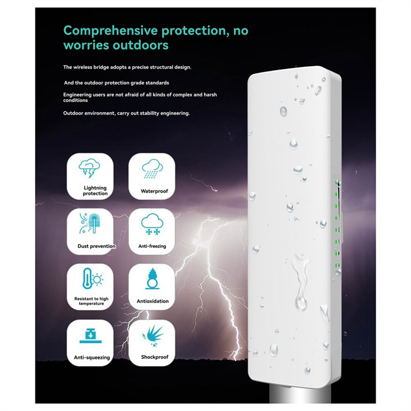 Wifi Bridge WIFI Signal Extender  Outdoor 35KM Long Rang Network Monitoring EU PlugY47A