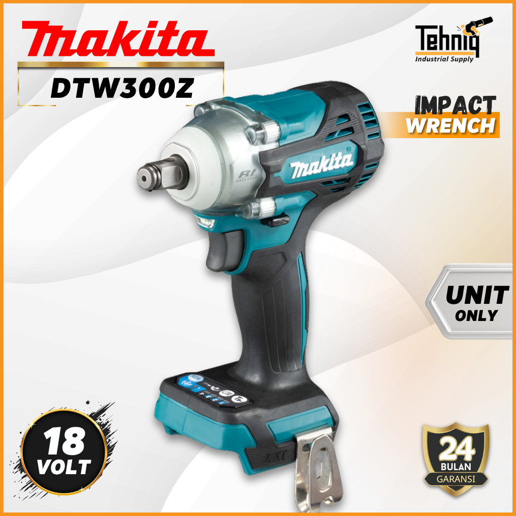 Makita DTW300Z Mesin Pumbuka Baut Baterai 18 V Impact Wrench Cordless Portable