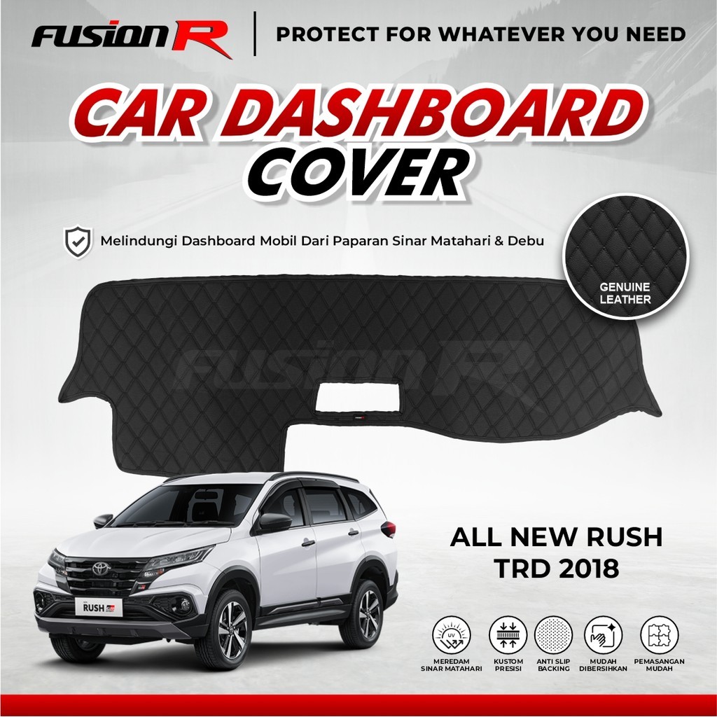 Cover Dashboard Mobil All New Rush 2018 Pelindung Dashboard Bahan Kulit Anti Slip
