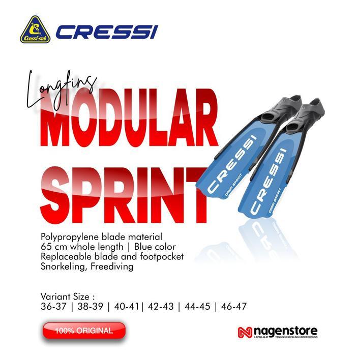 Cressi GARA MODULAR SPRINT Longfins long fins short fins - BLACK, 38-39