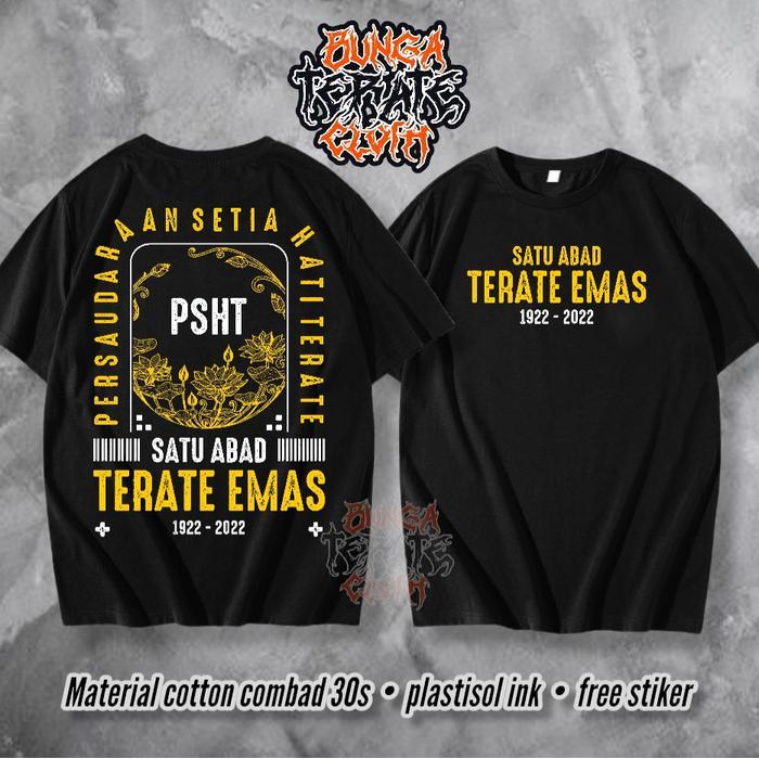 (COD) TSHIRT TERATE EMAS VOLT 5 - M, Hitam