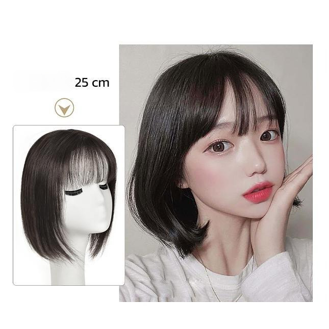 Renkin & masalah rambut manusia putih abu-abu penutup rambut ekstra tebal sutra lembut dengan panjan