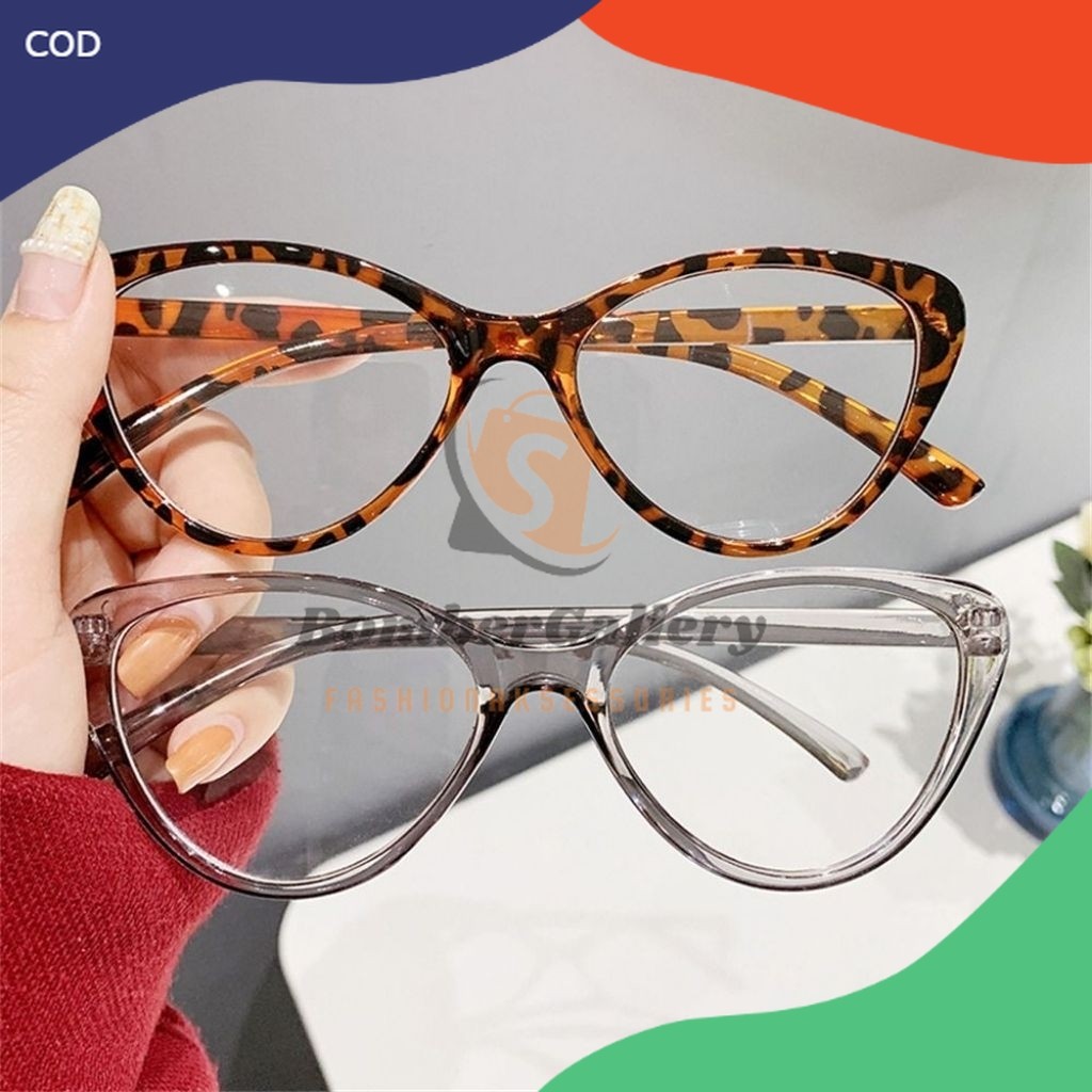 "Promo" Kacamata cat eye anti radiasi fashion pria wanita terbaru